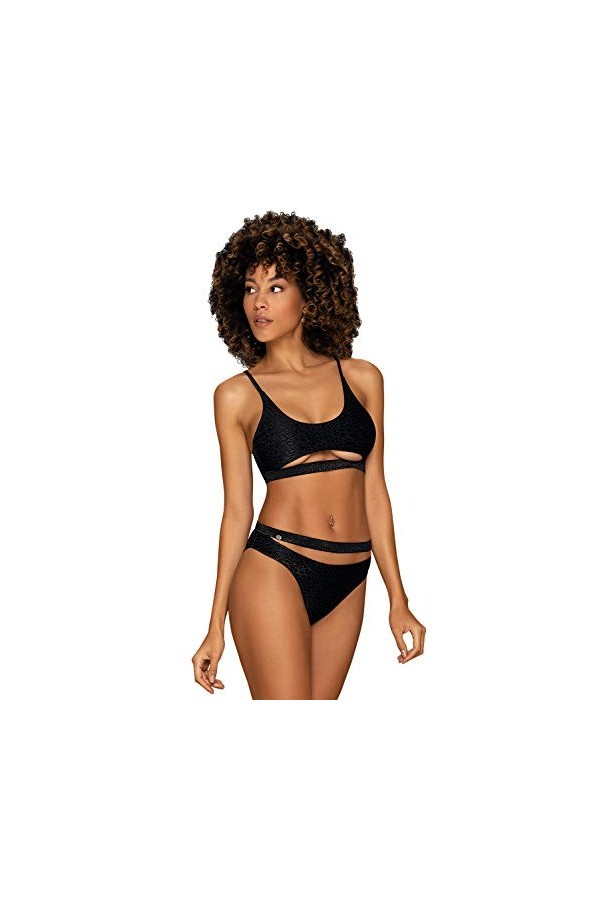 Obsessive Bikini MIAMELLE Ensemble, Negro Negro , Estandar Femme
