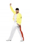 Smiffys Licenciado oficialmente Costume de Freddie Mercury, Queen, jaune, avec veste et pantalon