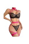 Ensembles de Lingerie Sexy pour Femmes, Bretelles liées réglables, Teddy Babydoll, Body à Armatures Color : Yellow, Size : S