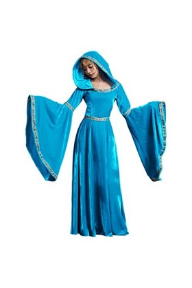 CUTeFiorino Robe de bal gothique - Costume de princesse médiévale - Costume dHalloween - Rétro européen - Robe médiévale ros