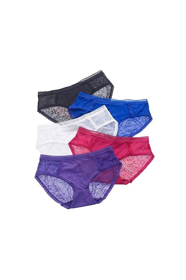 Xiang Ru Culotte pour Femme sous-Vêtements Transparente Taille Basse Bleu Ciel Tour de Taille 61cm