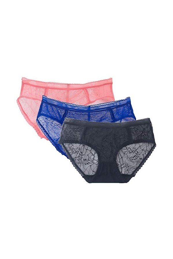 Xiang Ru Culotte pour Femme sous-Vêtements Transparente Taille Basse Bleu Ciel Tour de Taille 61cm