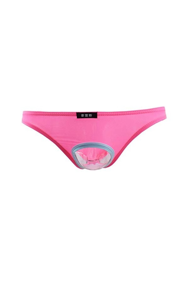 Wiftly String Homme Sexy Erotique Ouvert Transparent Tangas sous-vêtements Culotte G-String Breathable 2XL, Bleu 