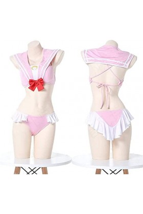 TSUSF Lolita Robe Sexy Lingerie Érotique Cosplay Costumes Kawaii Dentelle Top Culotte pour Femmes School Girl Maids Outfit C