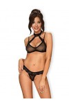 Obsessive Ensemble De Lingerie Sexy 2 Pièces Claudusia Set, Noir,S-M