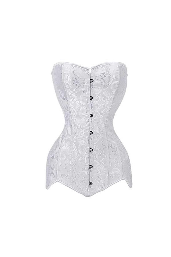 TTCI-RR Bustiers et Corsets Corset Long Torse Corset, Vêtements Serrés Mise en Forme De Poitrine Minceur Poitrine Femmes Blan