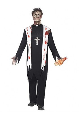 SMIFFYS Déguisement zombie religieux homme Halloween - Coloré - L