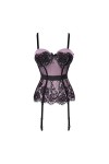 Lingerie Sexy Corset de Cour Jupe Swing en Maille et Dentelle Avec Porte-Jarretelles Corset Poly Bust Abdomen Sexy Cors Colo