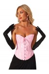 Allegra K Corset bustier à lacets pour femme - Style victorien, noir foncé, Large