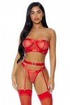 Forplay Good as Gold Ensemble de Lingerie Taille XL Rouge