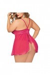 QQQQC Déguisements Adultes Femmes Lingerie Sexy Vêtements De Nuit G-String Dentelle Costumes-Hot_Pink_5_XL