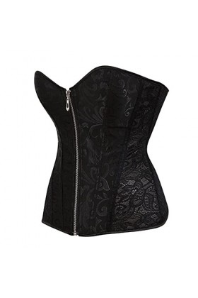 AleXanDer1 Corset Corset Femmes Over-Corset Sexy Lingerie Jacquard Fermeture Éclair Dentelle Bone Costume Modeling Corset Tai