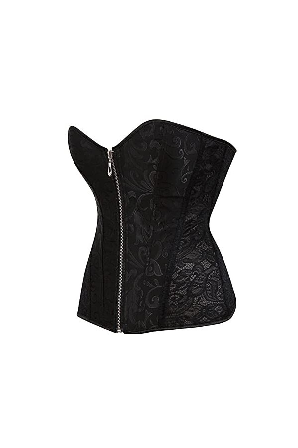 AleXanDer1 Corset Corset Femmes Over-Corset Sexy Lingerie Jacquard Fermeture Éclair Dentelle Bone Costume Modeling Corset Tai