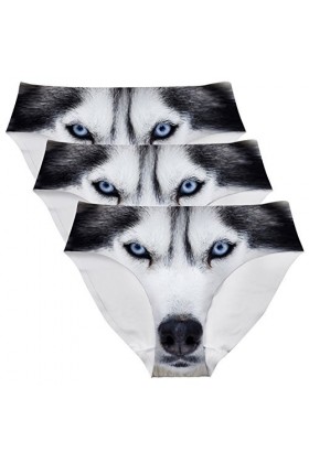 Amzbeauty Culotte sexy et amusante pour femme - Respirante - Motif chat et dinosaure, Requin amusant., XL