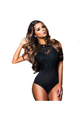 Heqianqian Lingerie Sexy Pyjama Femme Noir Cheville Dentelle Boutons Pyjama Siamois Sexy XXL Blanc Pyjama érotique Confortabl