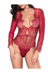 Rtyoo Vêtements Techniques Et Spéciaux Érotisme Sexe Et Sensualité Collants Sexy Lingerie Sexy en Dentelle Tentation@XL_Red