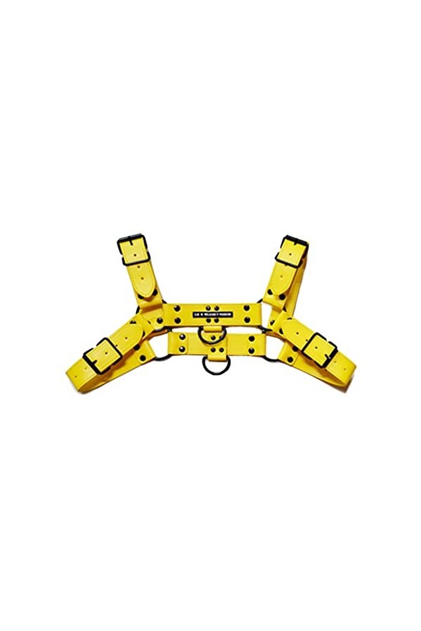 Harnais de poitrine pour Hommes Ceinture sexy en cuir PU Bretelles réglables Gay Wetlook Clubwear Costum Muscle Sling Color:y