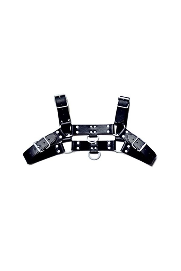 Harnais de poitrine pour Hommes Ceinture sexy en cuir PU Bretelles réglables Gay Wetlook Clubwear Costum Muscle Sling Color:y