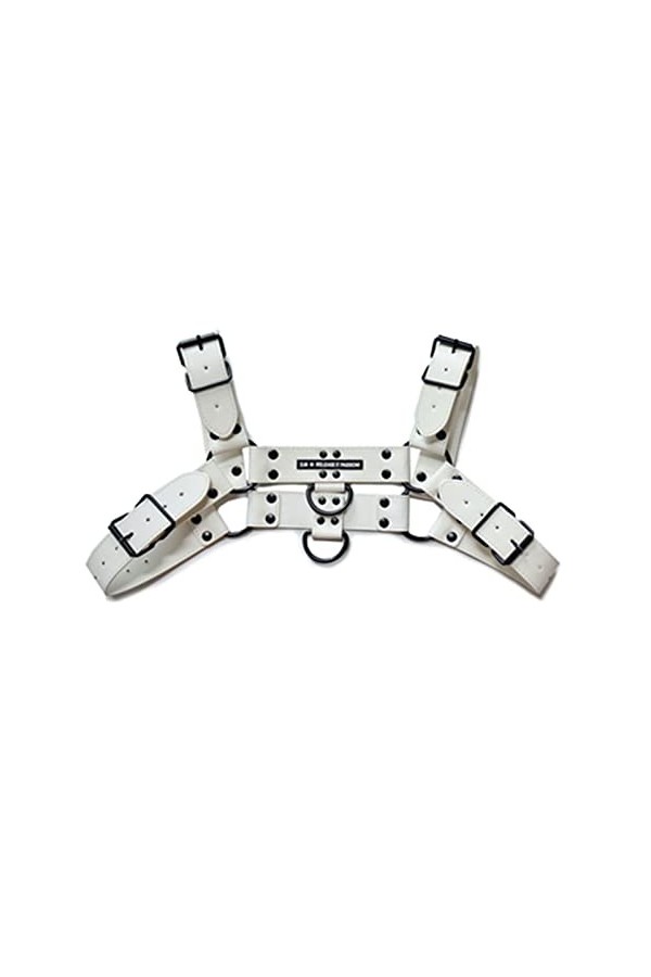 Harnais de poitrine pour Hommes Ceinture sexy en cuir PU Bretelles réglables Gay Wetlook Clubwear Costum Muscle Sling Color:y