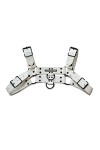Harnais de poitrine pour Hommes Ceinture sexy en cuir PU Bretelles réglables Gay Wetlook Clubwear Costum Muscle Sling Color:y