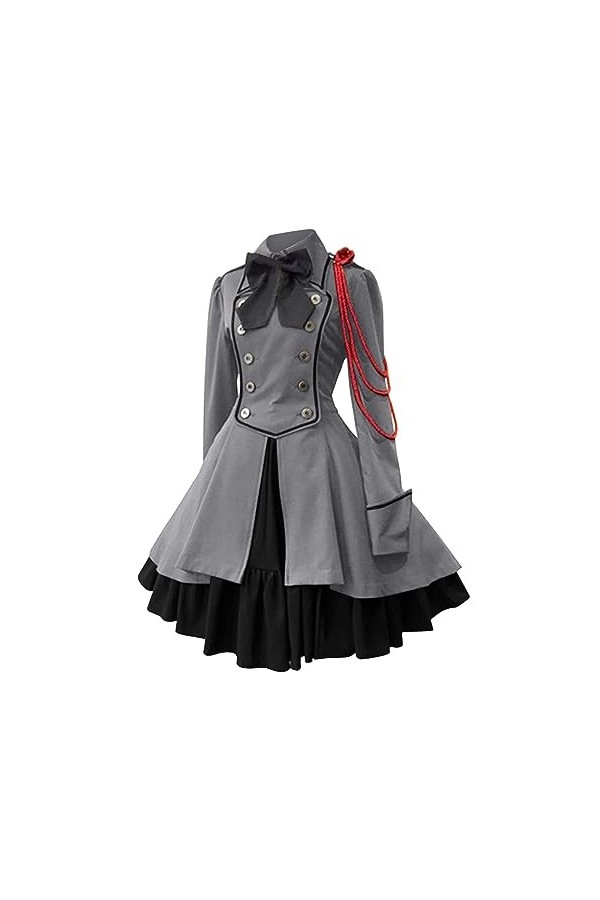 KBOPLEMQ Vêtements médiévaux pour femme - Robe victorienne Renaissance princesse baroque rococo - Costume dHalloween - Costu