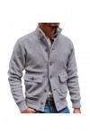 Hommes Manteaux dhiver Sport Coupe-Vent Veste Chaude Extérieur Fermeture Éclair Cardigan à Capuche Solide Veste avec Poches 