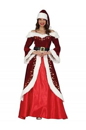 GUIRMA Déguisement Mère Noël chic à dorures femme - Rouge - M 38-40 
