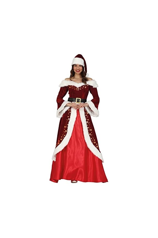 GUIRMA Déguisement Mère Noël chic à dorures femme - Rouge - M 38-40 