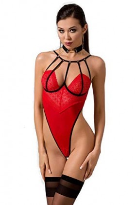 Selente Love & Fun Ensemble de Lingerie Coquin à 2/3 pièces: Guêpière/Corset avec String ou Body et Bandeau pour Les Yeux en 