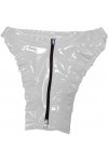 Tirette Sexy 100% En Caoutchouc Blanche 0.4mm De Dentelle De Shorts De Triangle De Dames De Latex,Blanc,S
