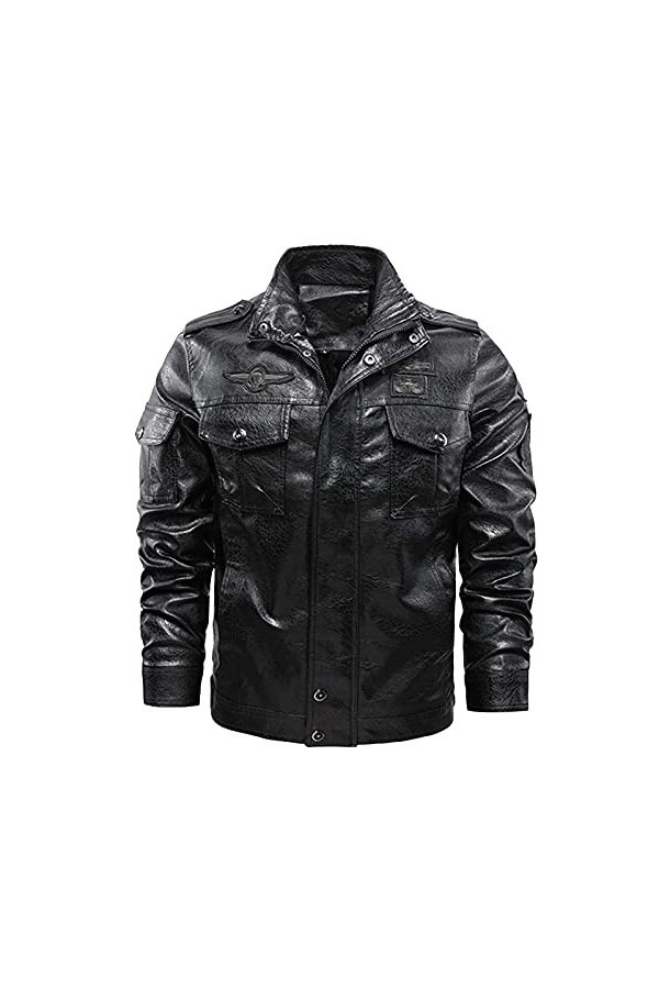 RYTEJFES Veste chaude en peluche dhiver - Veste demi-saison pour homme - Veste en peluche pour homme - Veste dautomne - Ves