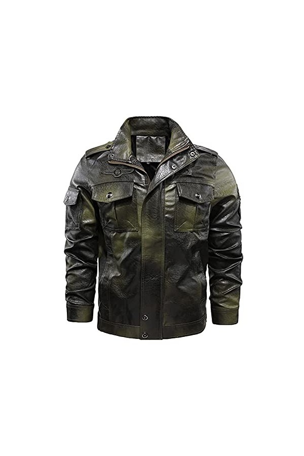 RYTEJFES Veste chaude en peluche dhiver - Veste demi-saison pour homme - Veste en peluche pour homme - Veste dautomne - Ves