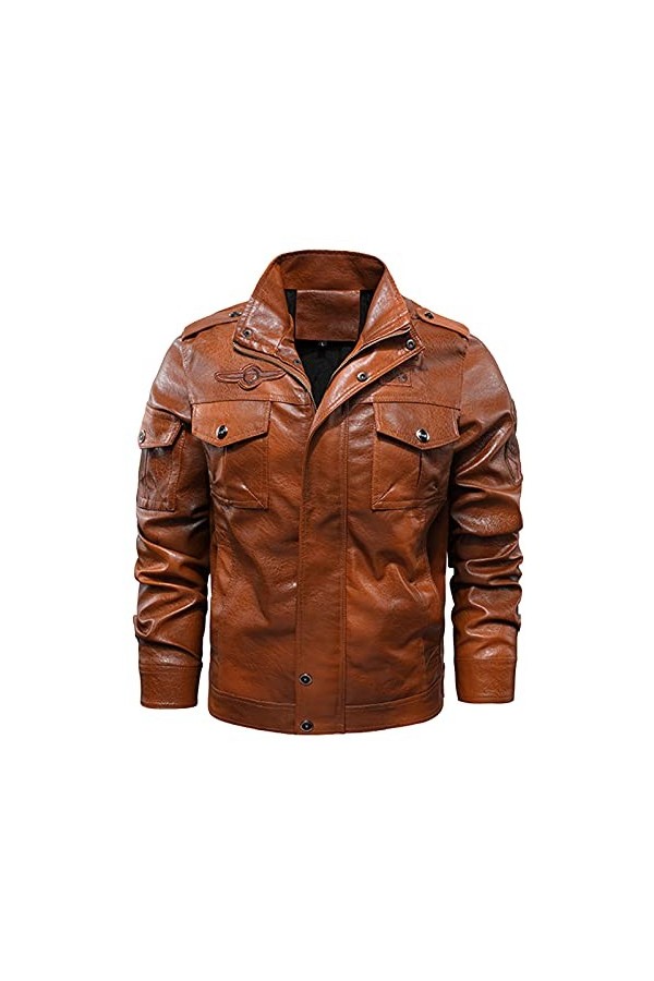 RYTEJFES Veste chaude en peluche dhiver - Veste demi-saison pour homme - Veste en peluche pour homme - Veste dautomne - Ves