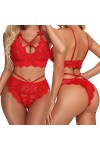 Lingerie Sexy pour Femmes, Grande Taille, Ensemble de Lingerie Sexy, Lingerie érotique Fendue, Deux pièces