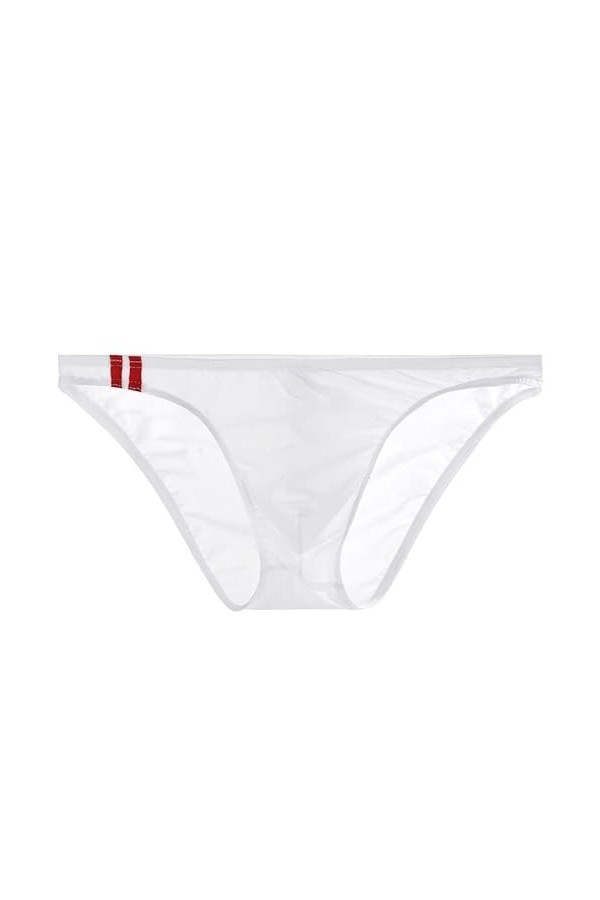 Générique sous-vêtements Transparents en Soie glacée pour Hommes Taille Basse Slip Sexy Convexe en U Culotte Transparente et 