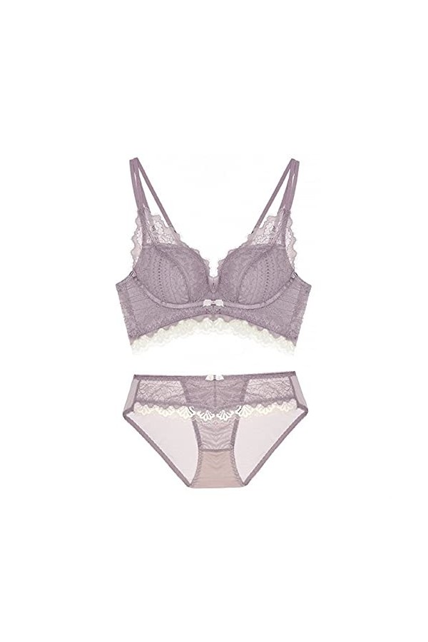Ensemble de Lingerie Sexy pour Femmes Ensemble de Soutiens-Gorge en Dentelle pour Femmes, Soutien-Gorge et Culotte en Dentell