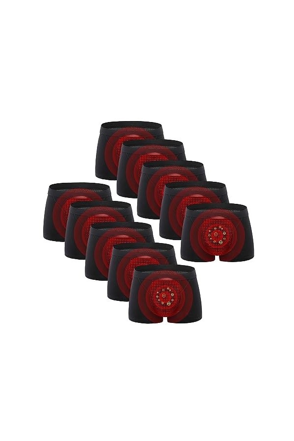 MECKOZ sous-vêtements Dagrandissement pour Hommes Caleçon de Soins de Santé à Thérapie Magnétique Libération Dions Négatifs