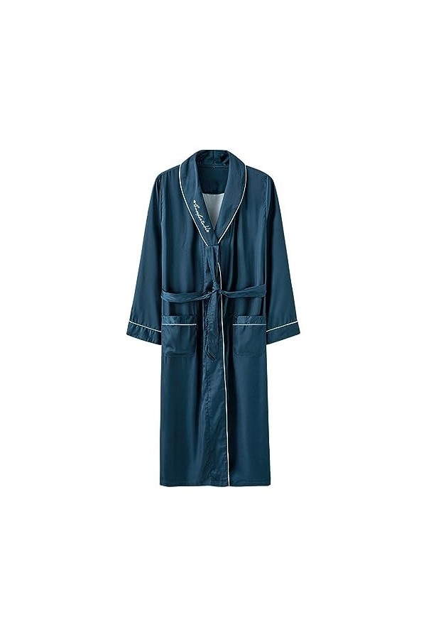 Necalisi peignoir gris Kimono Femme Nuisette Chemise de Nuit avec Ceinture Pyjamas Peignoirs Grande peignoir femme sexy XXL