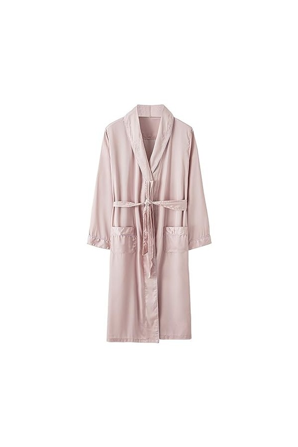 Necalisi peignoir gris Kimono Femme Nuisette Chemise de Nuit avec Ceinture Pyjamas Peignoirs Grande peignoir femme sexy XXL