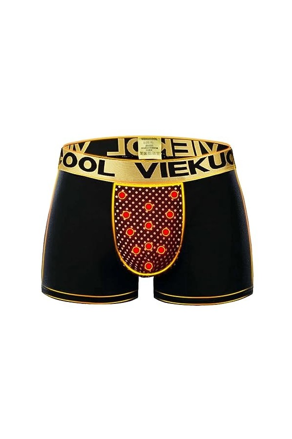 MECKOZ sous-vêtements Magnétiques pour Hommes Boxer Physiologique Tourmaline Prostate Therapy Culotte Souple Favorisant la Cr