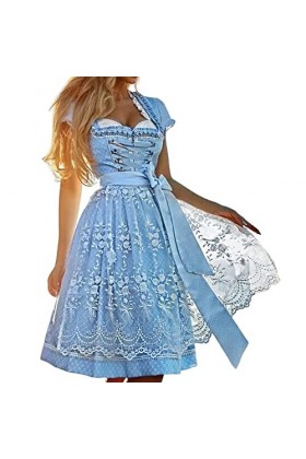 Robe Femme Ete 2023 Sexy Vintage Dress Robe de bière à Manches Courtes Stage Performance Dress Jupe Plissée Courte Noire