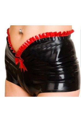 100% latex rubber Sexy lace sexy triangle shorts swimming pool beach lingerie party 0.4mm