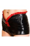 100% latex rubber Sexy lace sexy triangle shorts swimming pool beach lingerie party 0.4mm