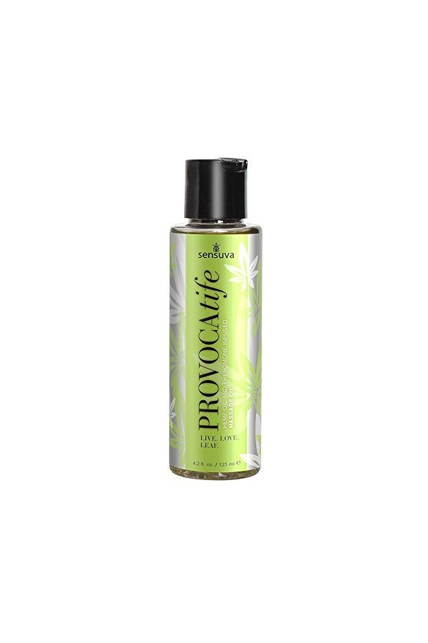Sensuva Provocatife de lHuile de Cannabis Phéromone Infusé dHuile de Massage 120 ml