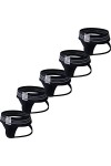 Faringoto Jock Strap Strings Sous-vêtement pour homme Jockstrap Large Bande Athlétique Soutien pour Homme, Lot de 4, Large