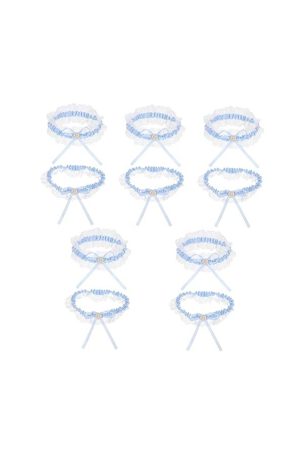 SOIMISS 5 Ensembles Porte-Jarretelles Dentelle Jarretière Blanc Costumes De Bal Jarretière De Mariée Jarretières Bleues pour 