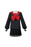 EXOTUF Uniforme scolaire Ame Chan, Costume de Cosplay pour, Costume de marin noir pour étudiante, Halloween,Set-M