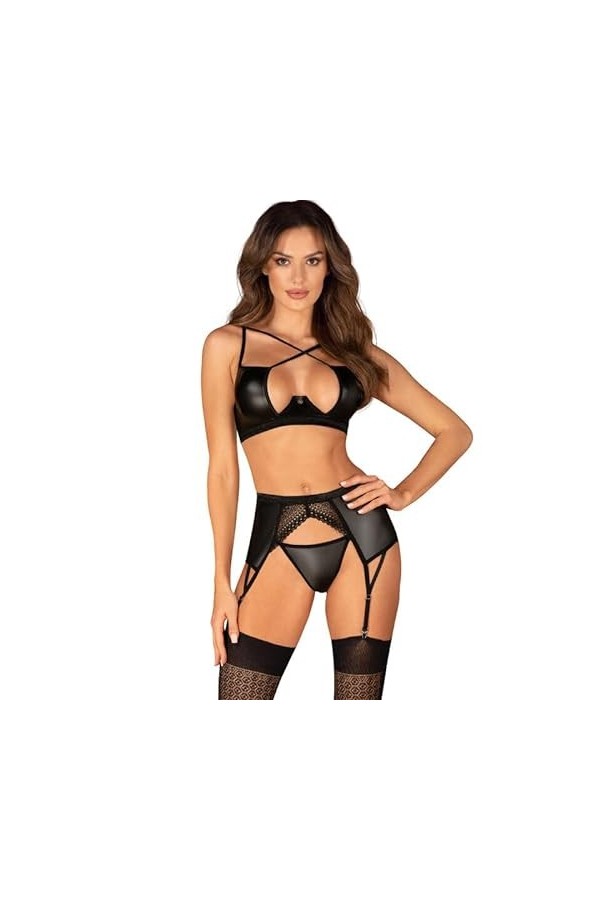 OBSESSIVE - NORIDES THREE PIECES SET XS/S, schwarz., XS