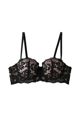 Soutien-Gorge à Demi-Coquille pour Femmes Soutien-Gorge à Armature en Dentelle à V Profond Soutien-Gorge à Bretelles RéGlable