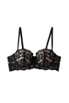 Soutien-Gorge à Demi-Coquille pour Femmes Soutien-Gorge à Armature en Dentelle à V Profond Soutien-Gorge à Bretelles RéGlable